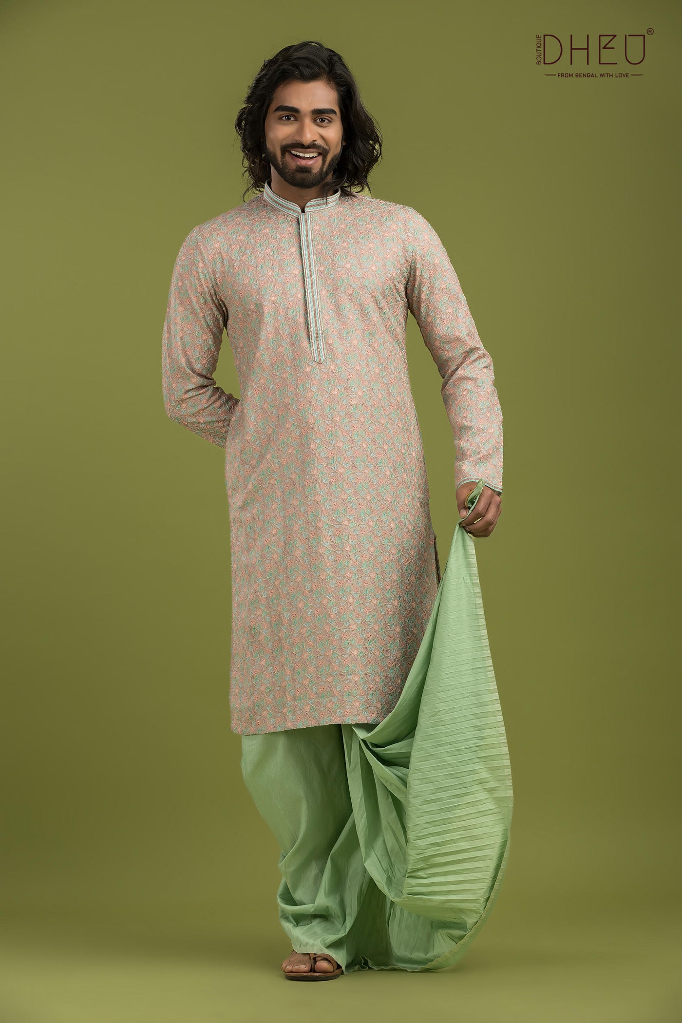 Exclusive Silk Kurta & Dhoti(Optional) Set