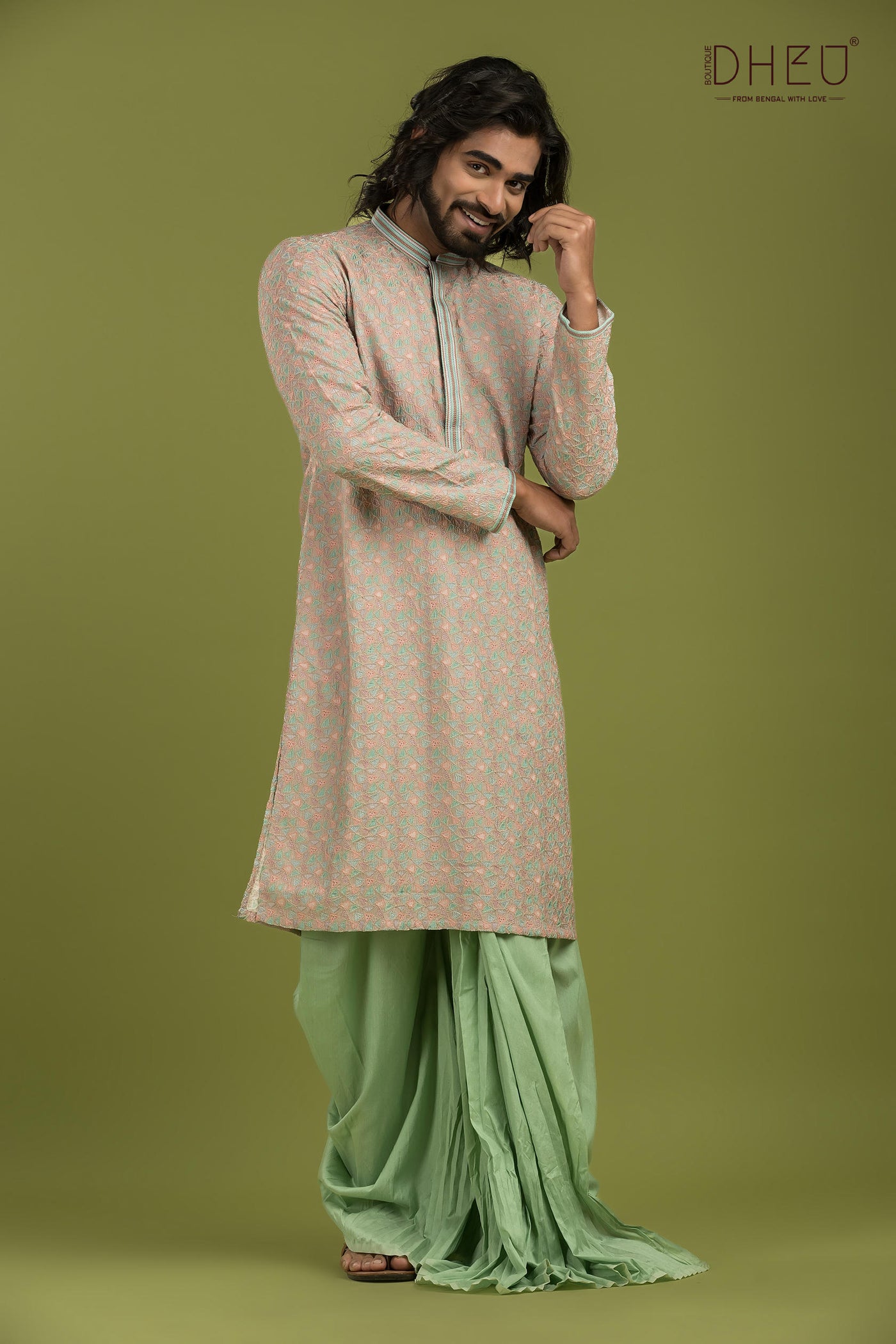 Exclusive Silk Kurta & Dhoti(Optional) Set