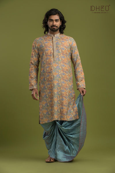 Exclusive Silk Kurta & Dhoti(Optional) Set