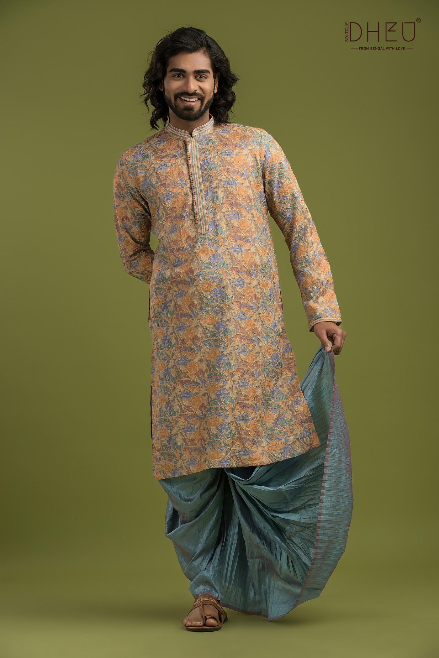 Exclusive Silk Kurta & Dhoti(Optional) Set