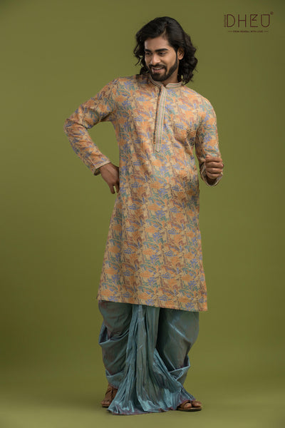 Exclusive Silk Kurta & Dhoti(Optional) Set