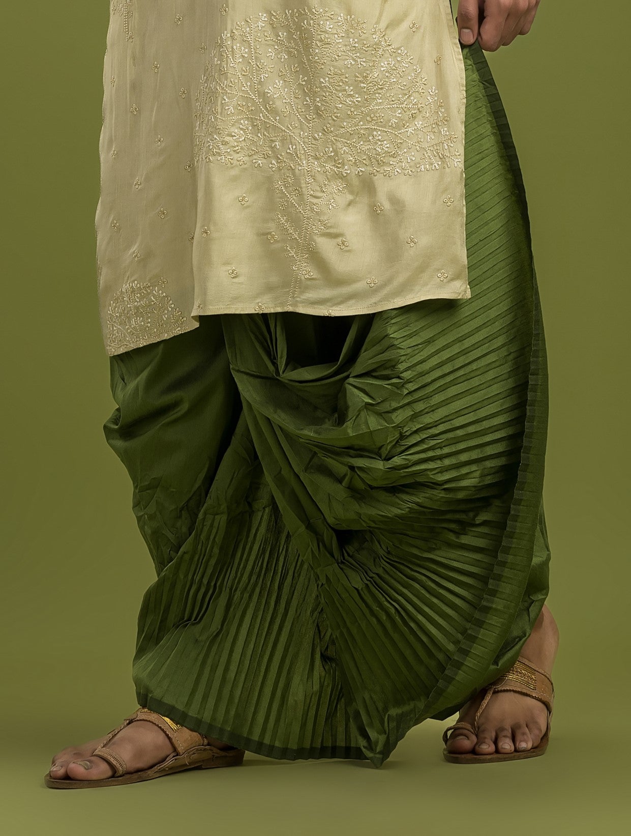 Exclusive Silk Dhoti- Ready to wear