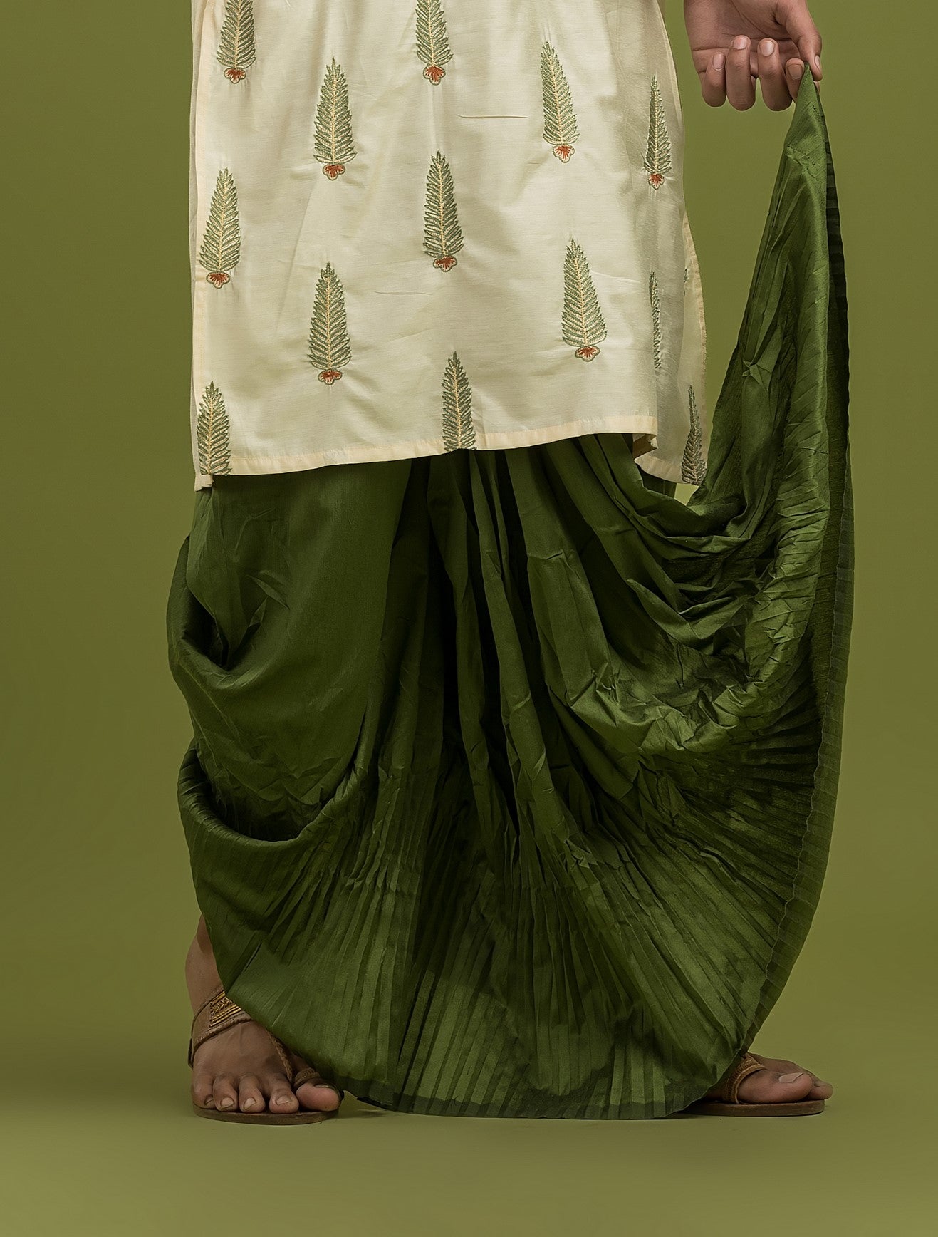 Exclusive Silk Dhoti- Ready to wear