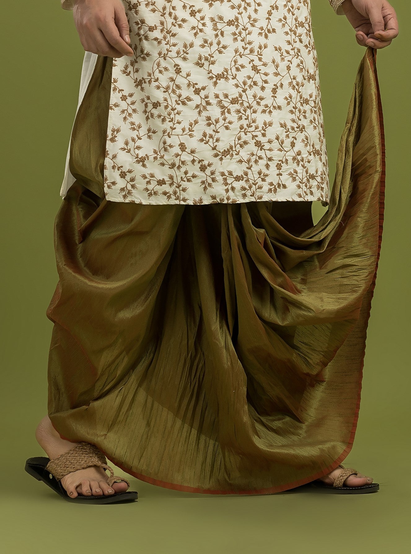 Exclusive Silk Dhoti- Ready to wear