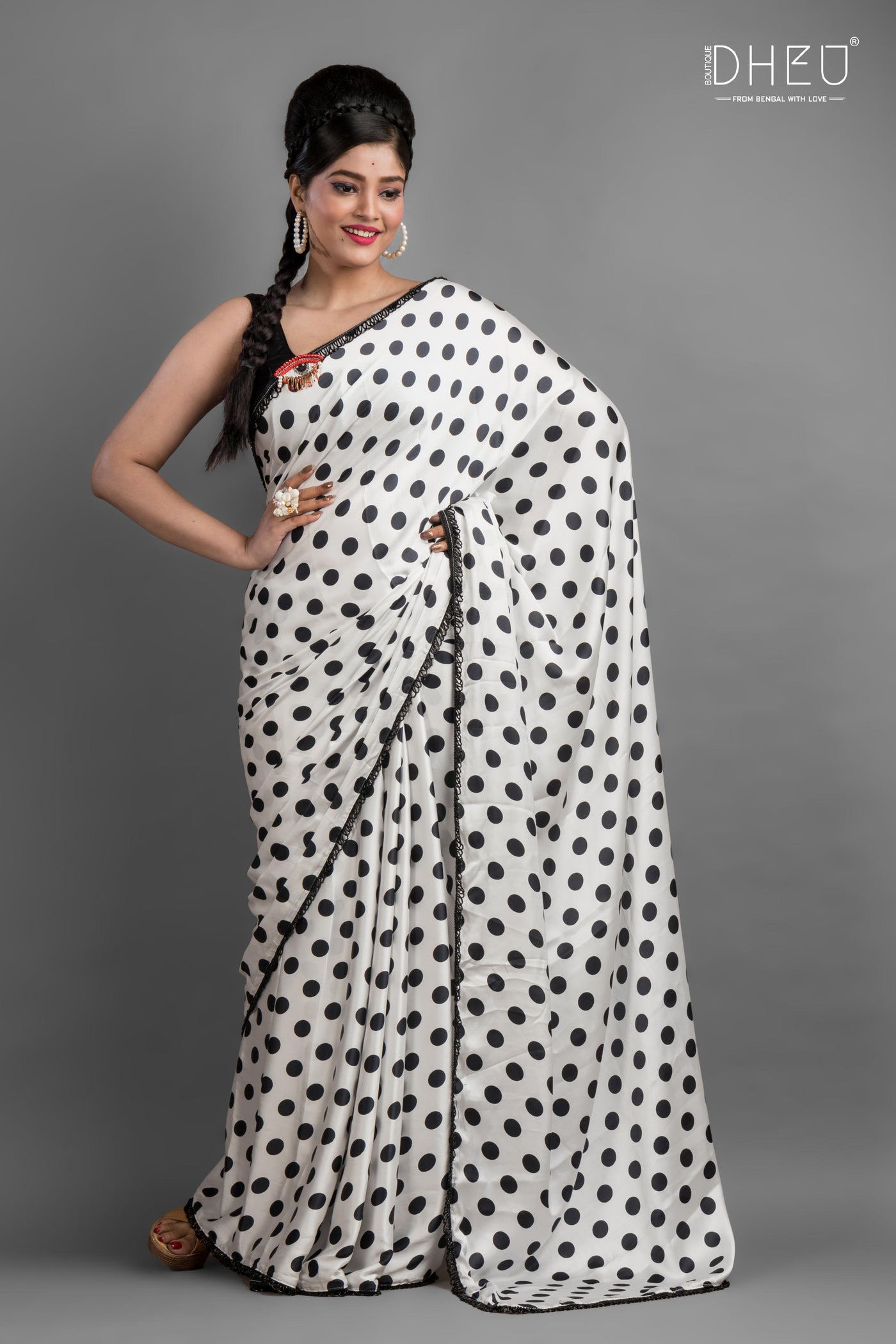 Suchita Sen - Dheu Exclusive Printed Satin Saree