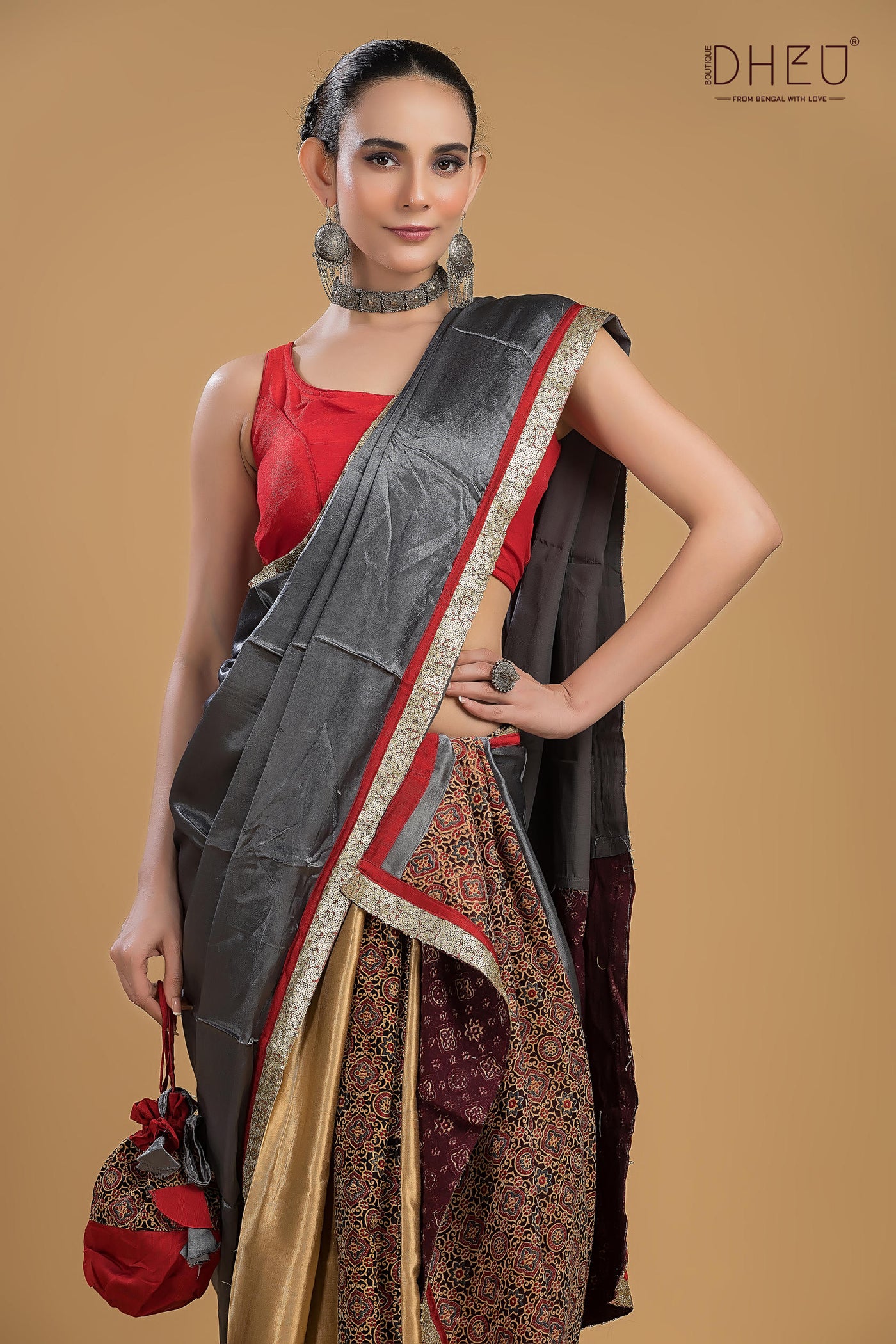 Dheu Exclusive Mekhela & Kurta Couple Set