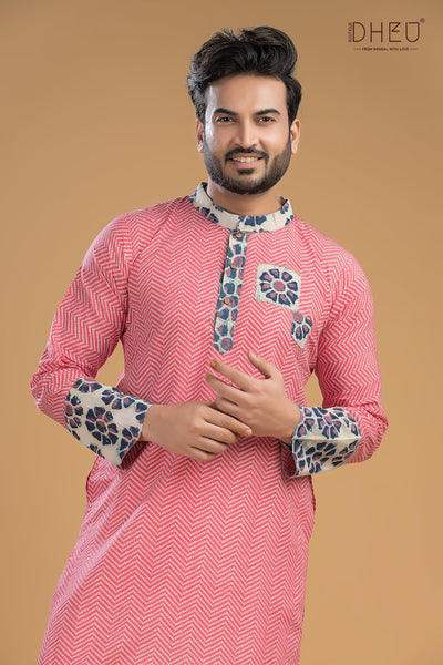 Dheu Exclusive Kurta & Saree Couple Set