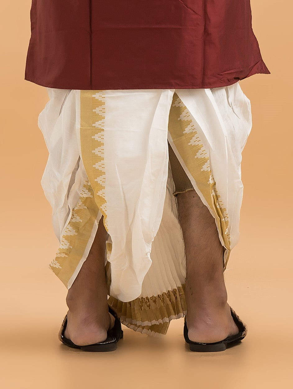 Designer Silk Dhoti- Ready to wear