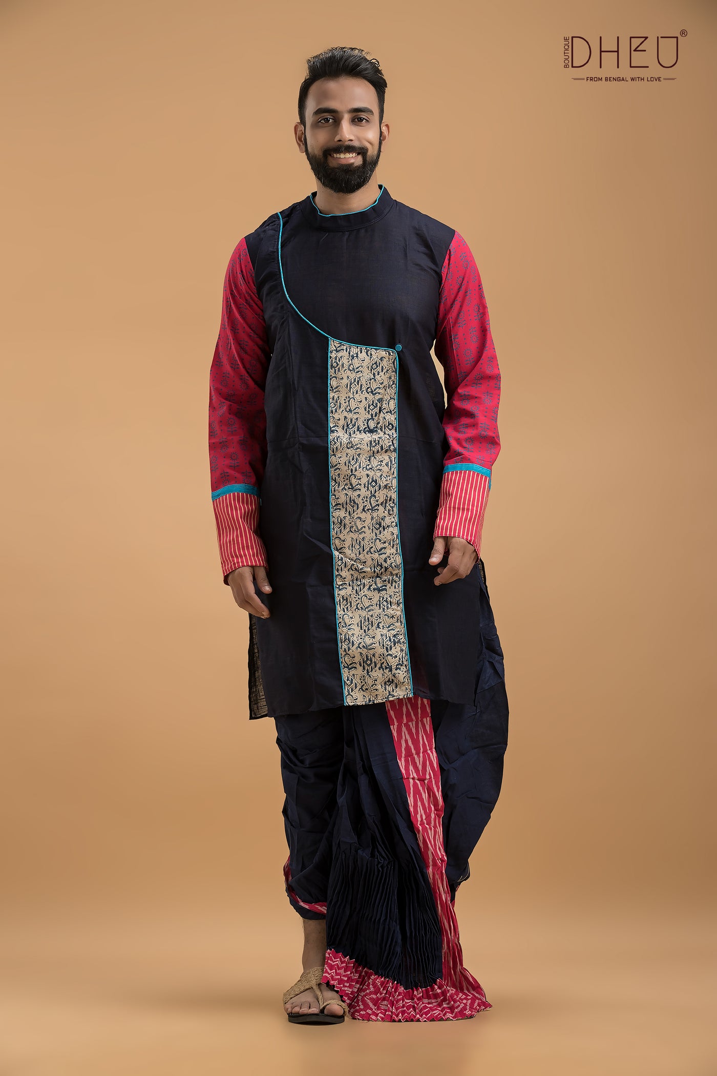 Dheu Exclusive Designer Kurta Dhoti(Optional) Set