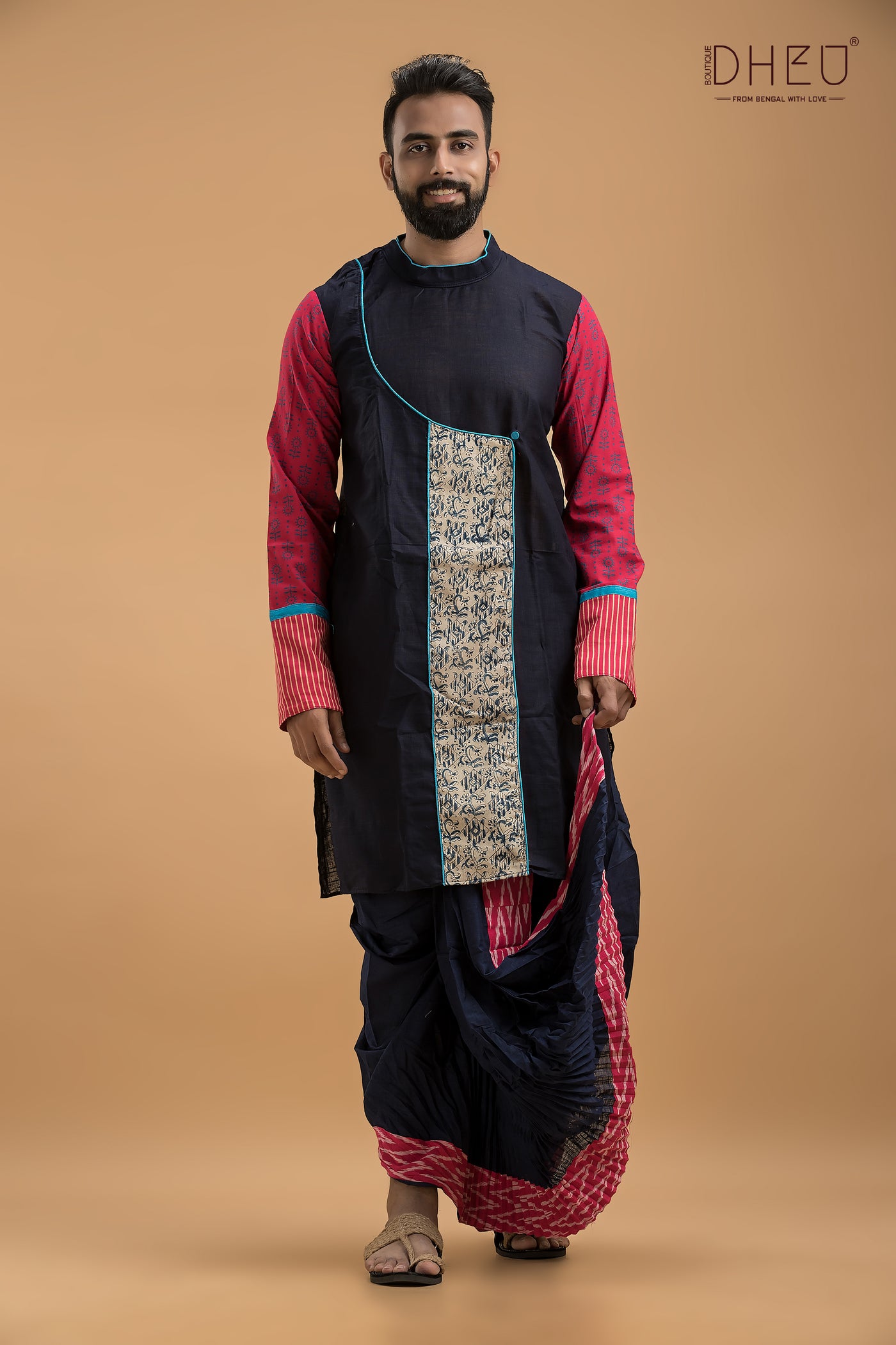 Dheu Exclusive Designer Kurta Dhoti(Optional) Set