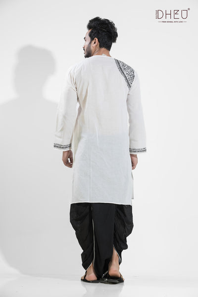 Designer Saree & Kurta Couple Set
