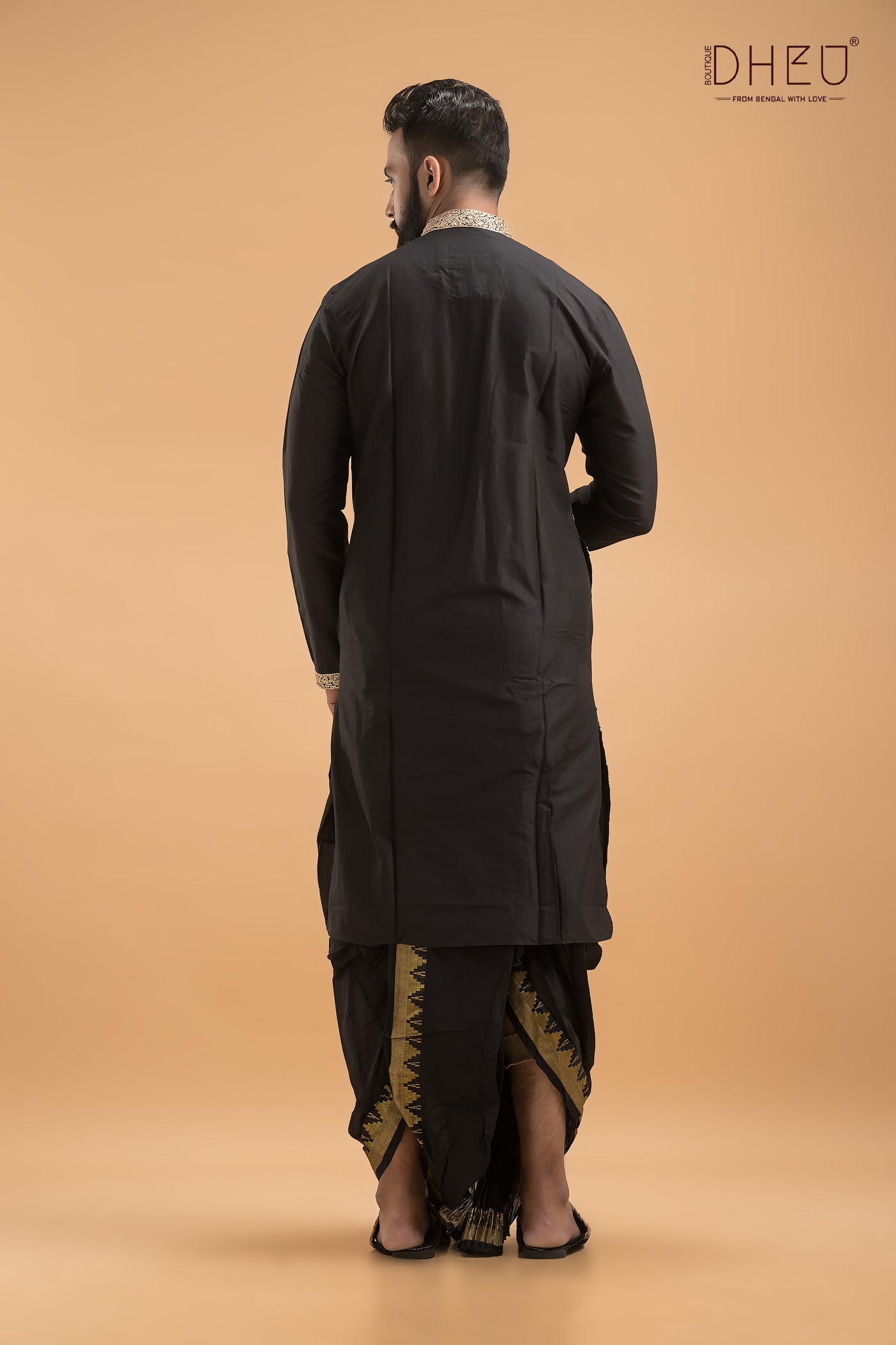 Exclusive Embroidered Katan Silk Kurta & Dhoti(Optional) Set