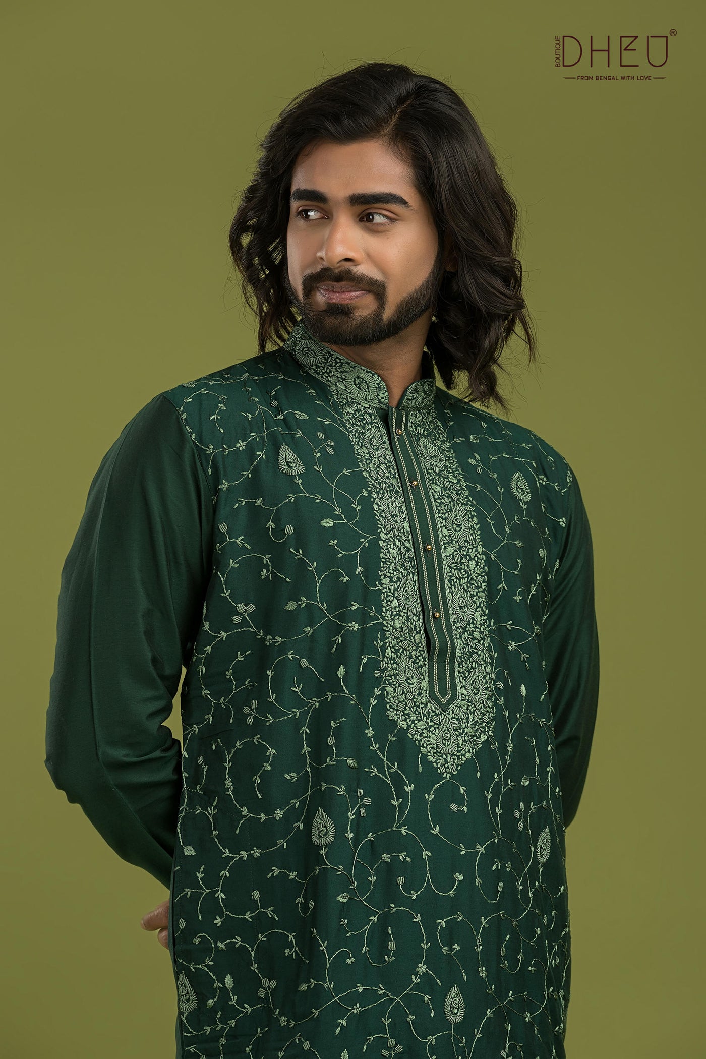 Exclusive Katan Silk Kurta & Dhoti(Optional) Set