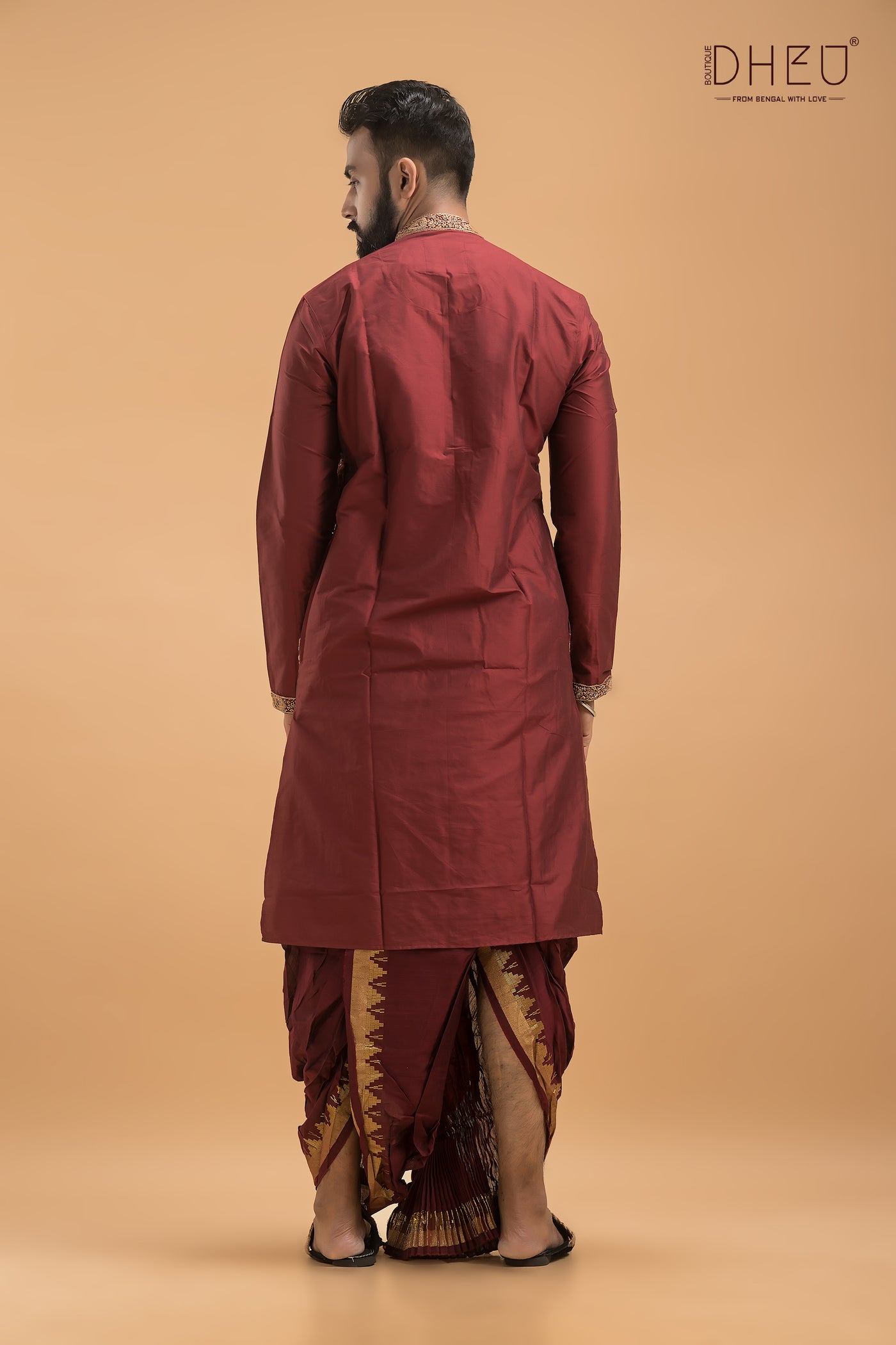 Exclusive Katan Silk Kurta & Dhoti(Optional) Set