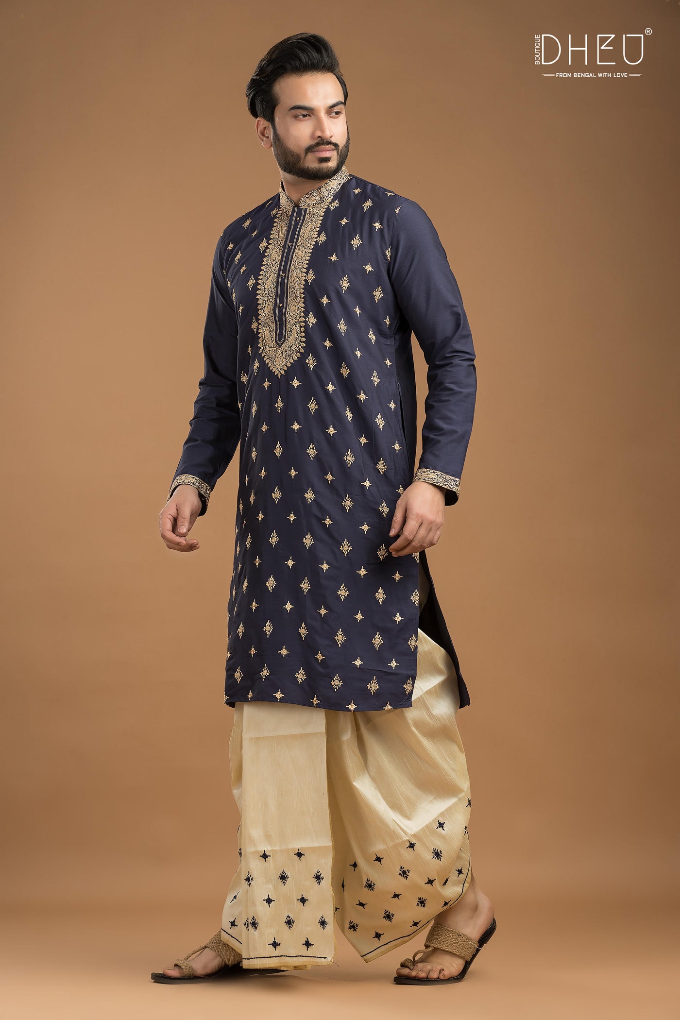 Exclusive Katan Silk Kurta & Dhoti Set