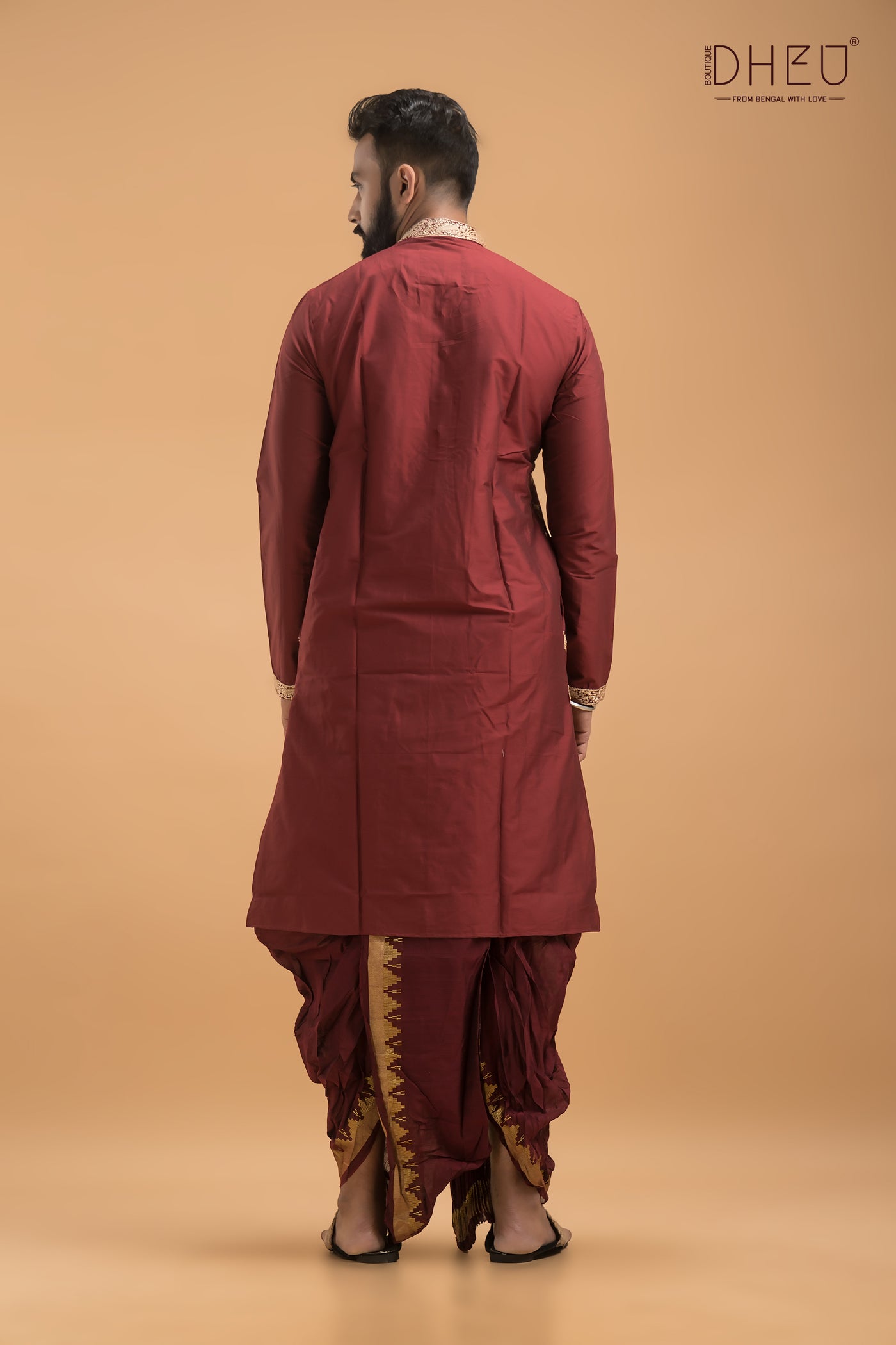 Exclusive Katan Silk Kurta & Dhoti(Optional) Set