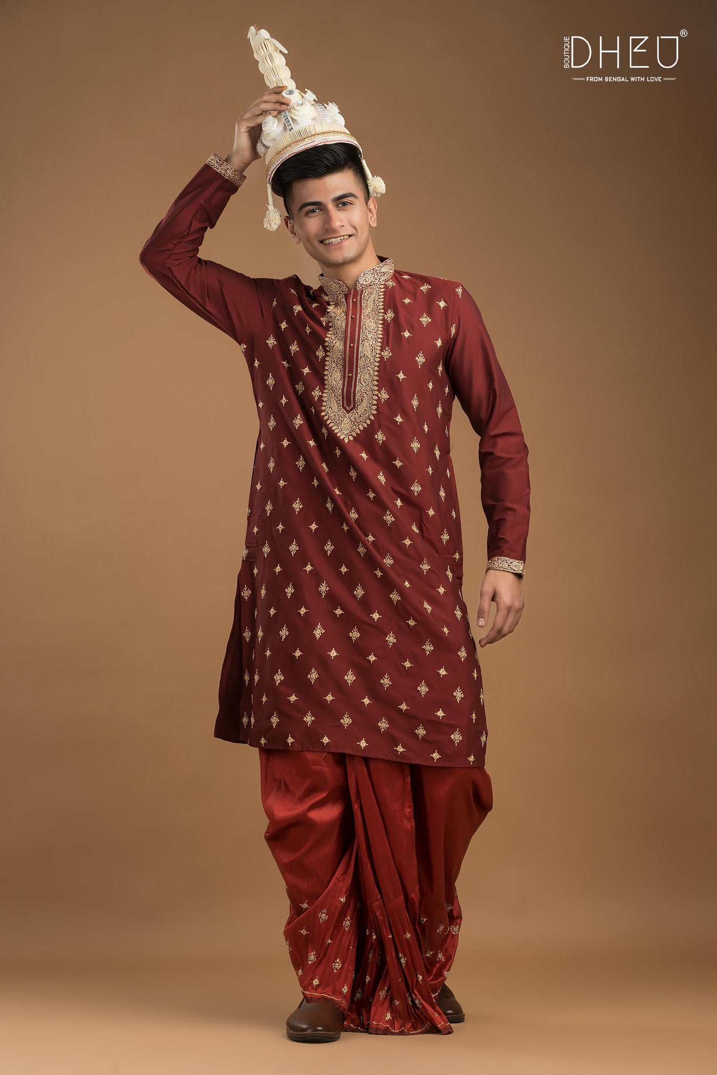 Exclusive Katan Silk Kurta & Dhoti Set