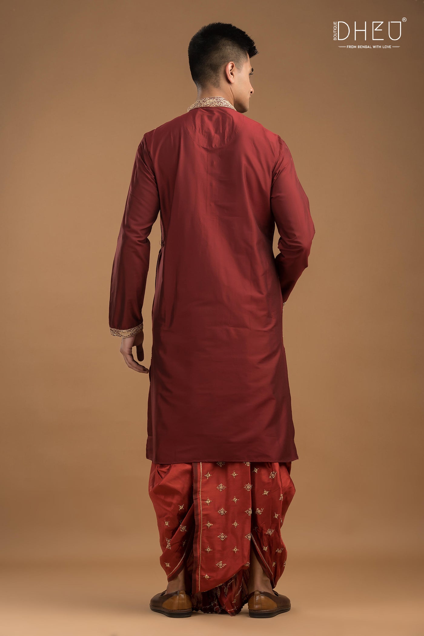 Exclusive Katan Silk Kurta & Dhoti Set