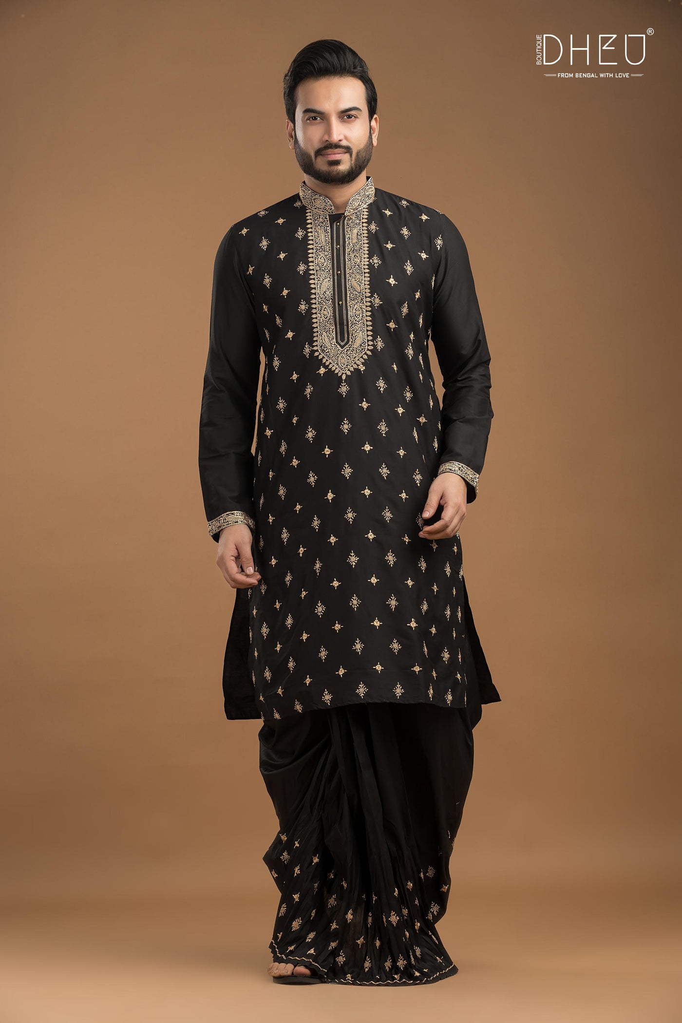 Exclusive Katan Silk Kurta & Dhoti Set