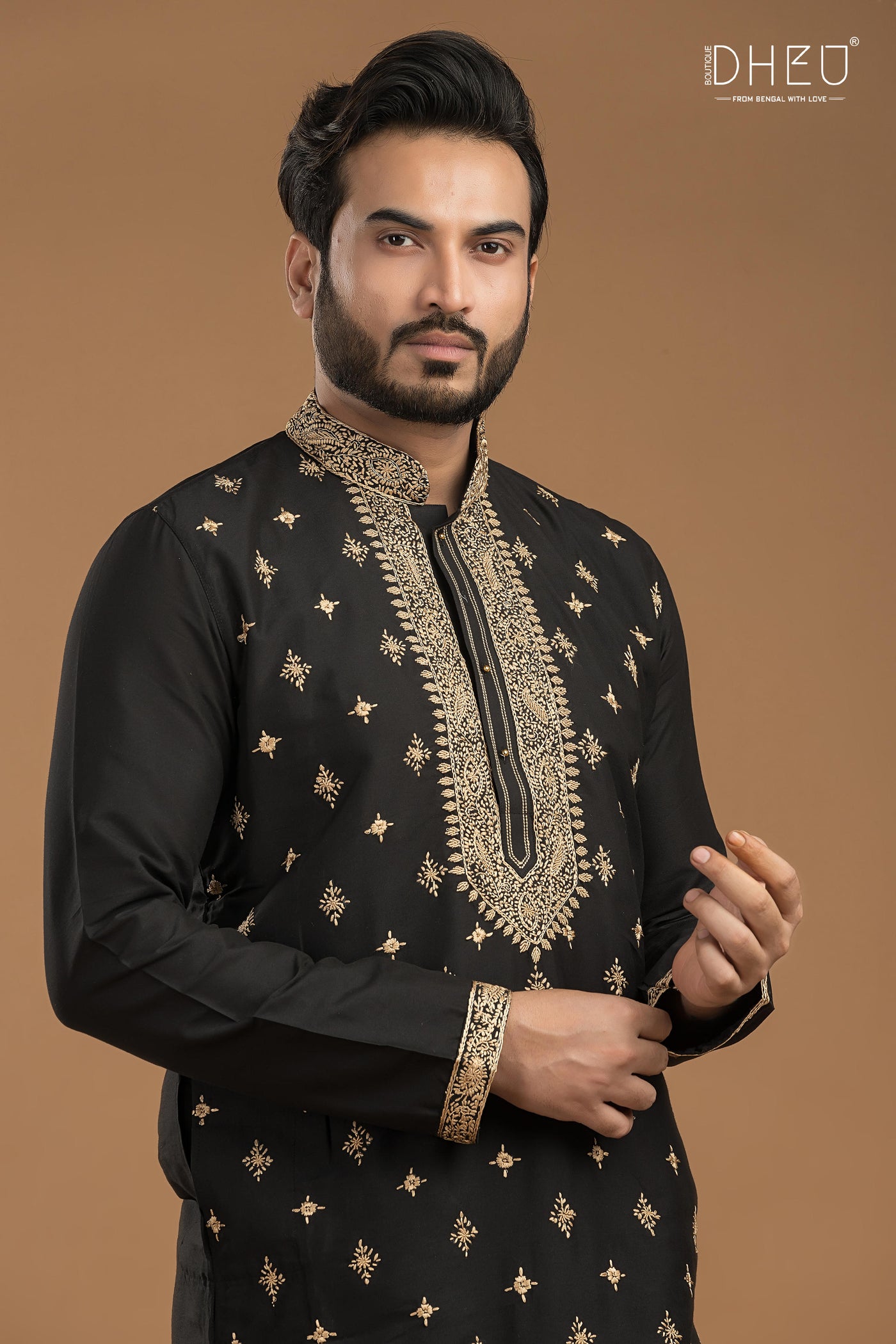 Exclusive Katan Silk Kurta & Dhoti Set