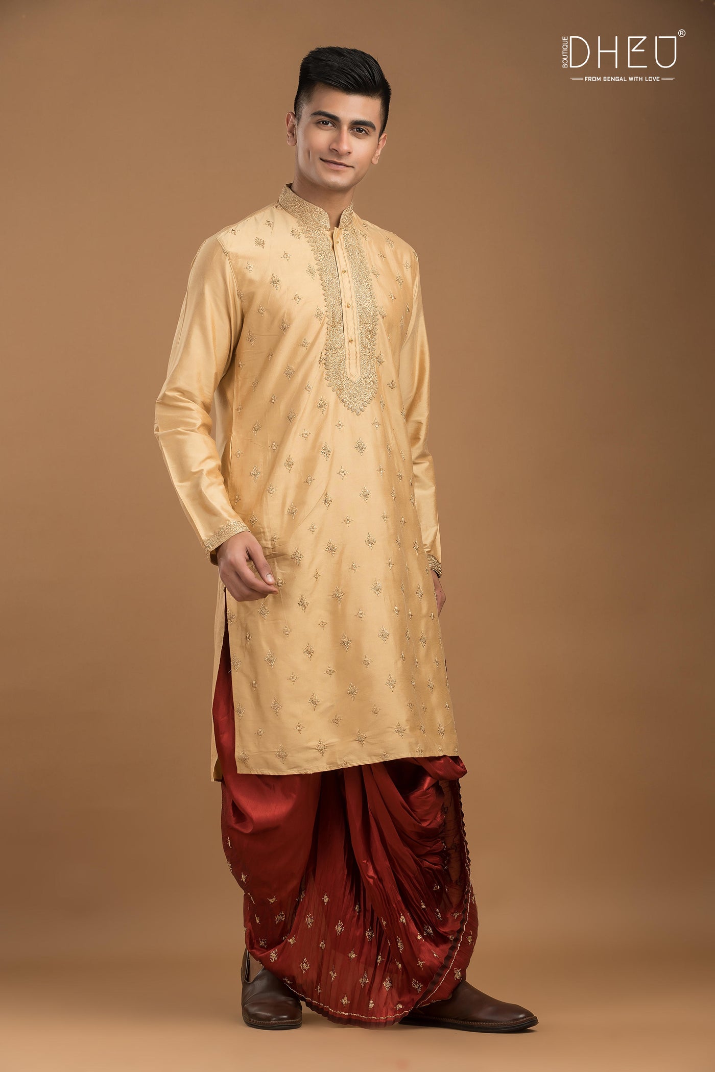 Exclusive Katan Silk Kurta & Dhoti Set