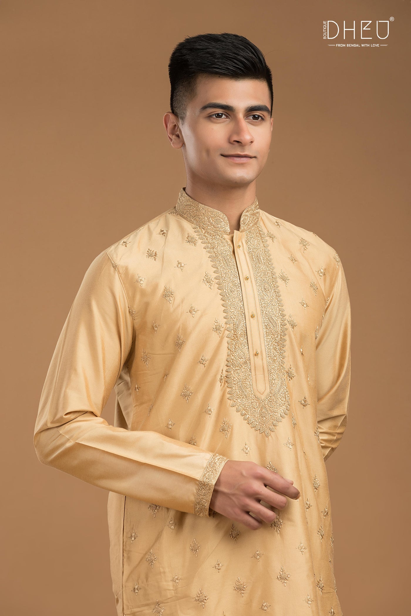 Exclusive Katan Silk Kurta & Dhoti Set