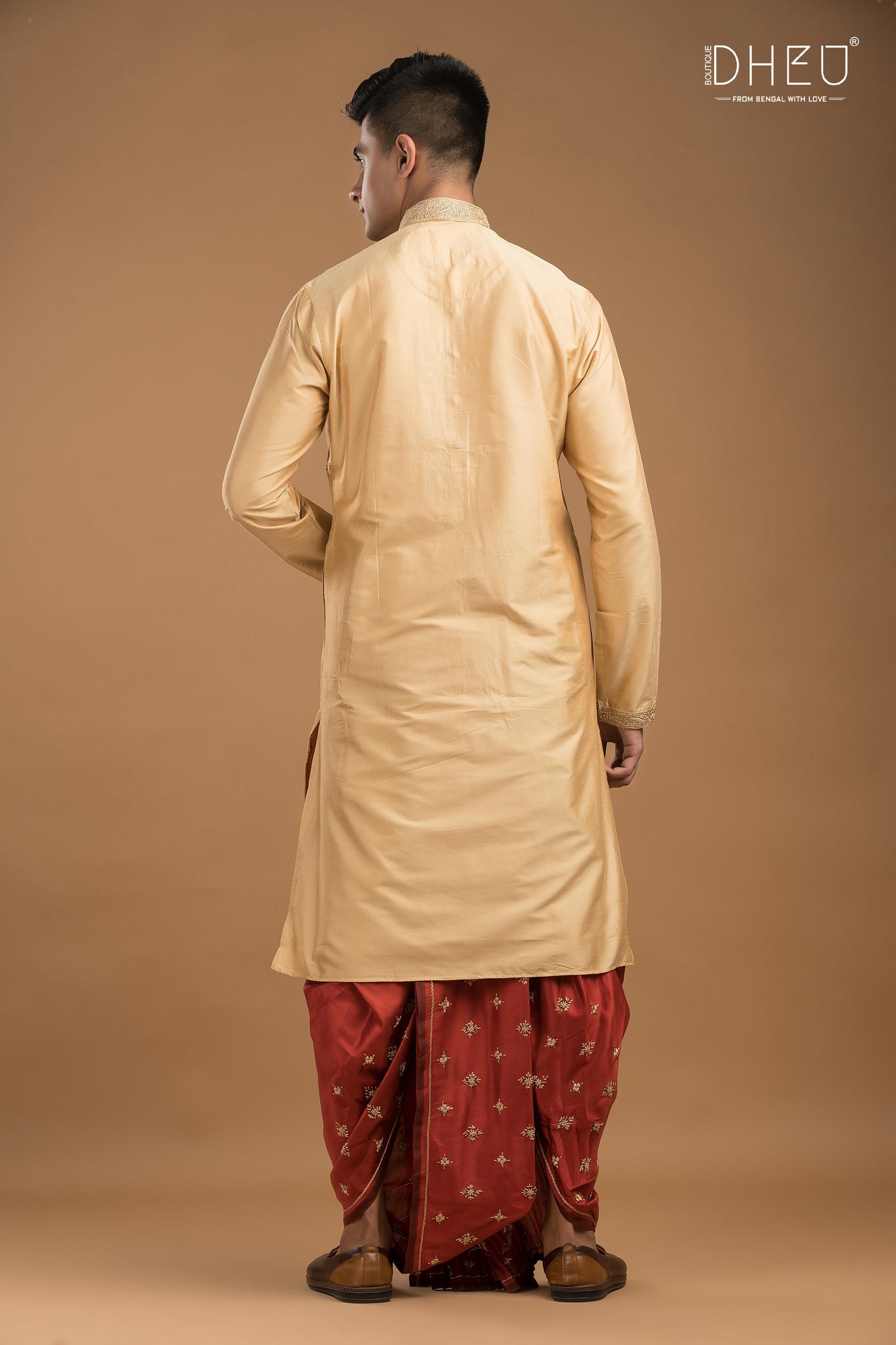 Exclusive Katan Silk Kurta & Dhoti Set