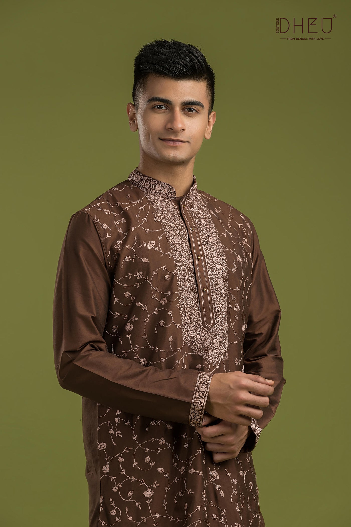 Exclusive Katan Silk Kurta & Dhoti(Optional) Set