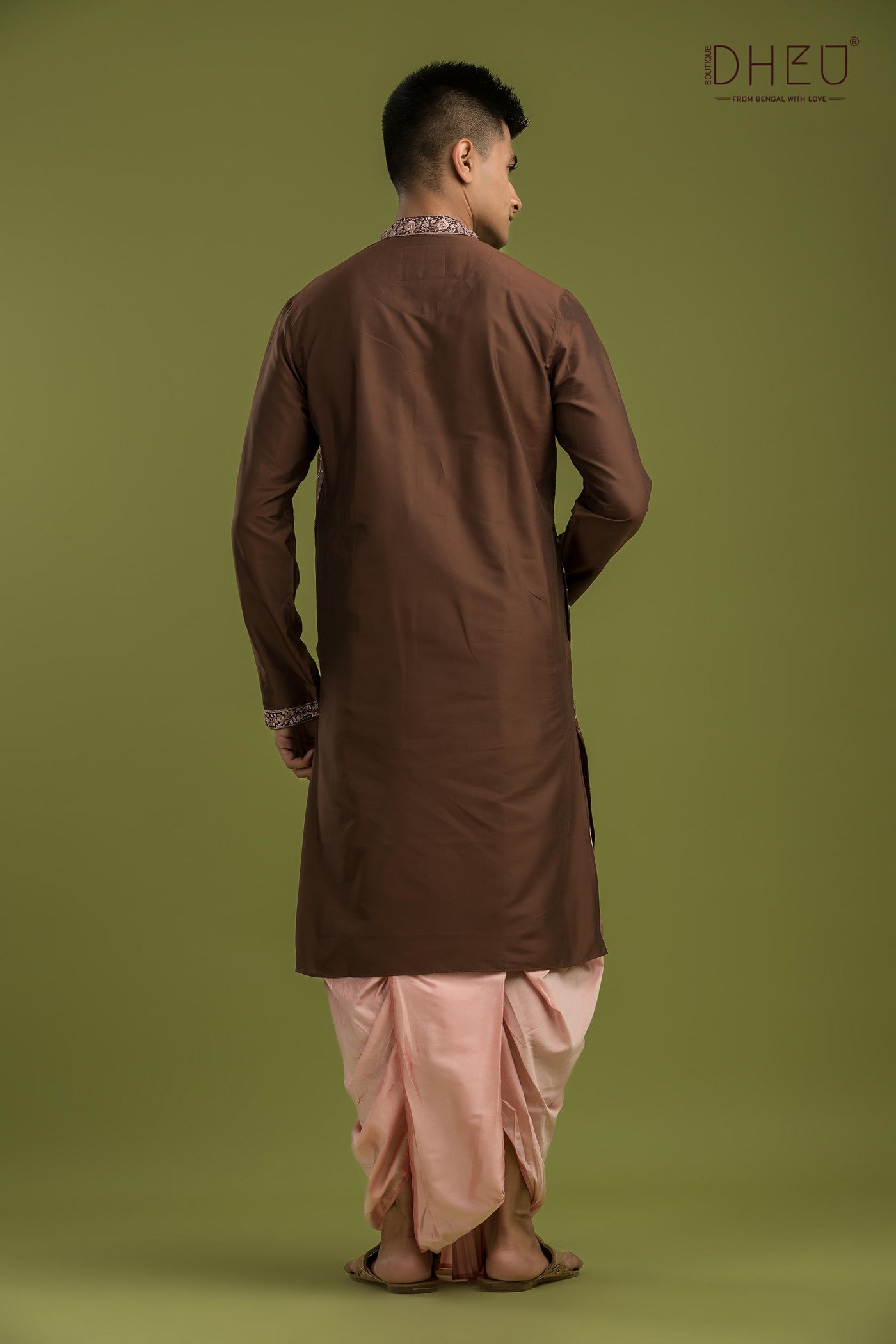 Exclusive Katan Silk Kurta & Dhoti(Optional) Set