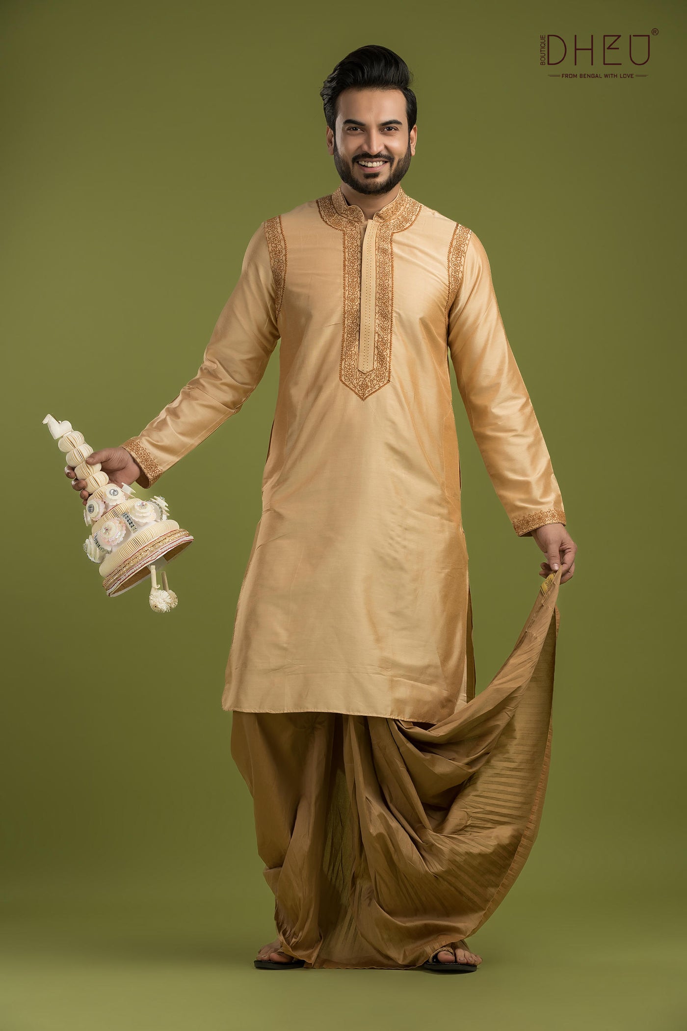 Exclusive Wedding Kurta & Dhoti(Optional) Set