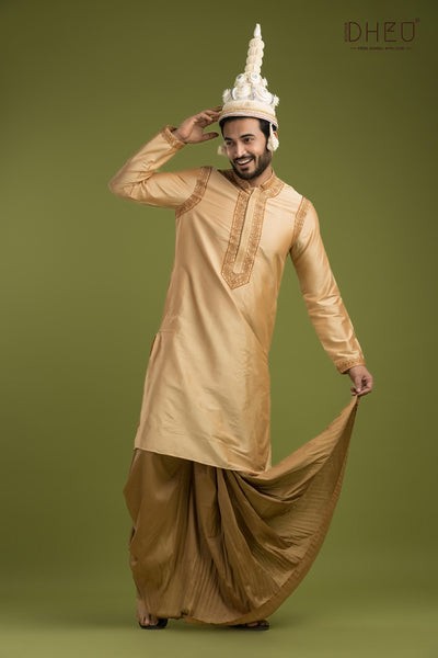 Exclusive Wedding Kurta & Dhoti(Optional) Set