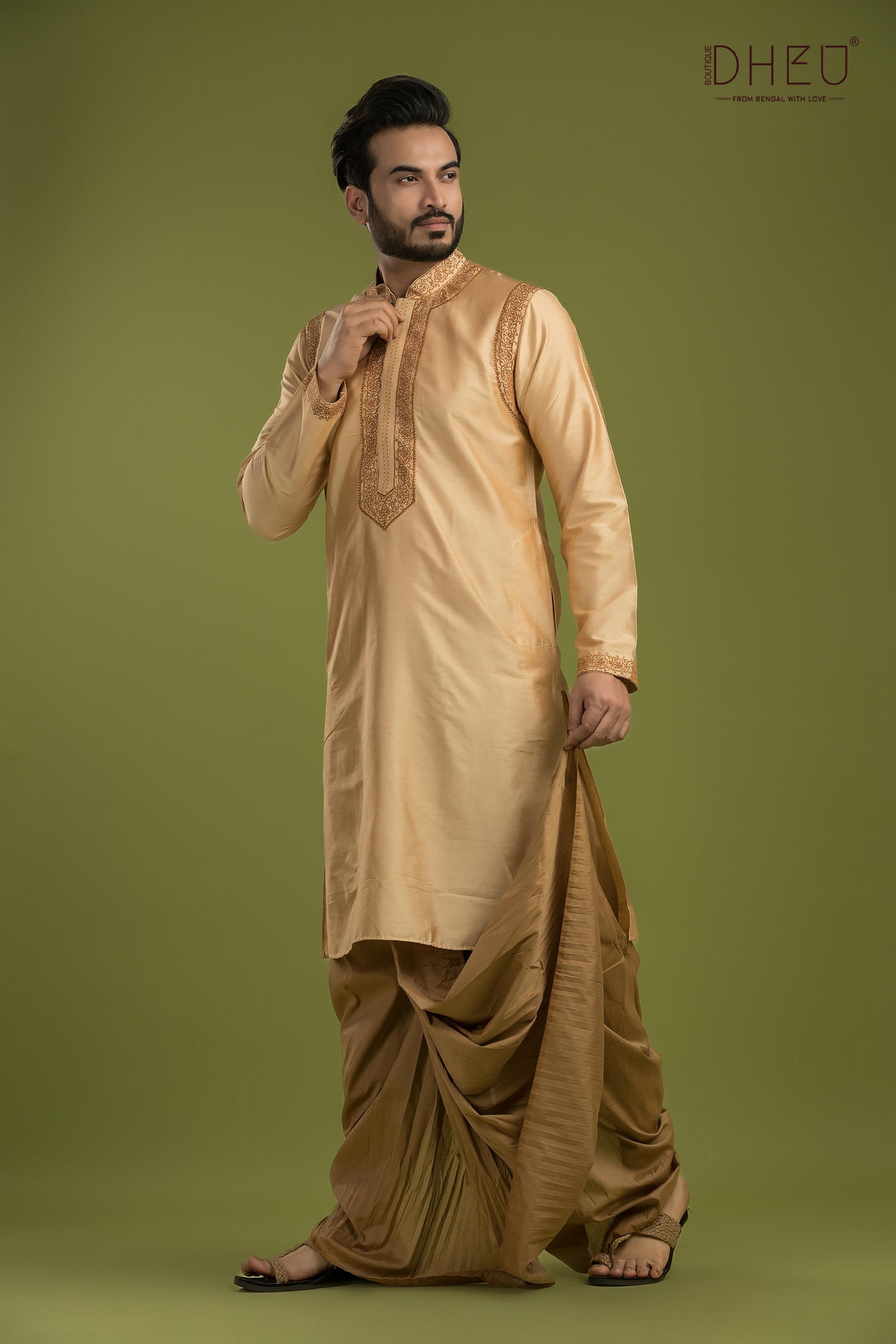 Exclusive Wedding Kurta & Dhoti(Optional) Set