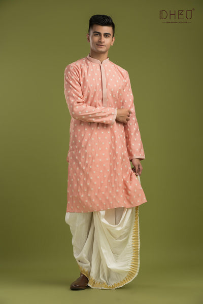 Designer Embroidery Kurta & Dhoti(Optional) Set