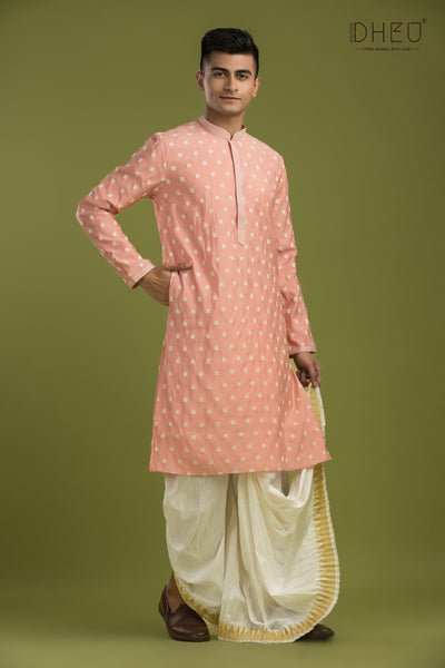 Designer Embroidery Kurta & Dhoti(Optional) Set