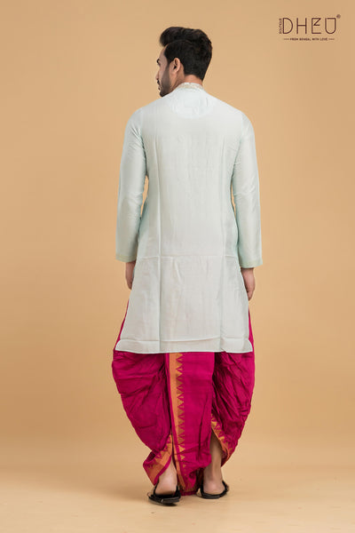 Designer Embroidery Kurta & Dhoti(Optional) Set