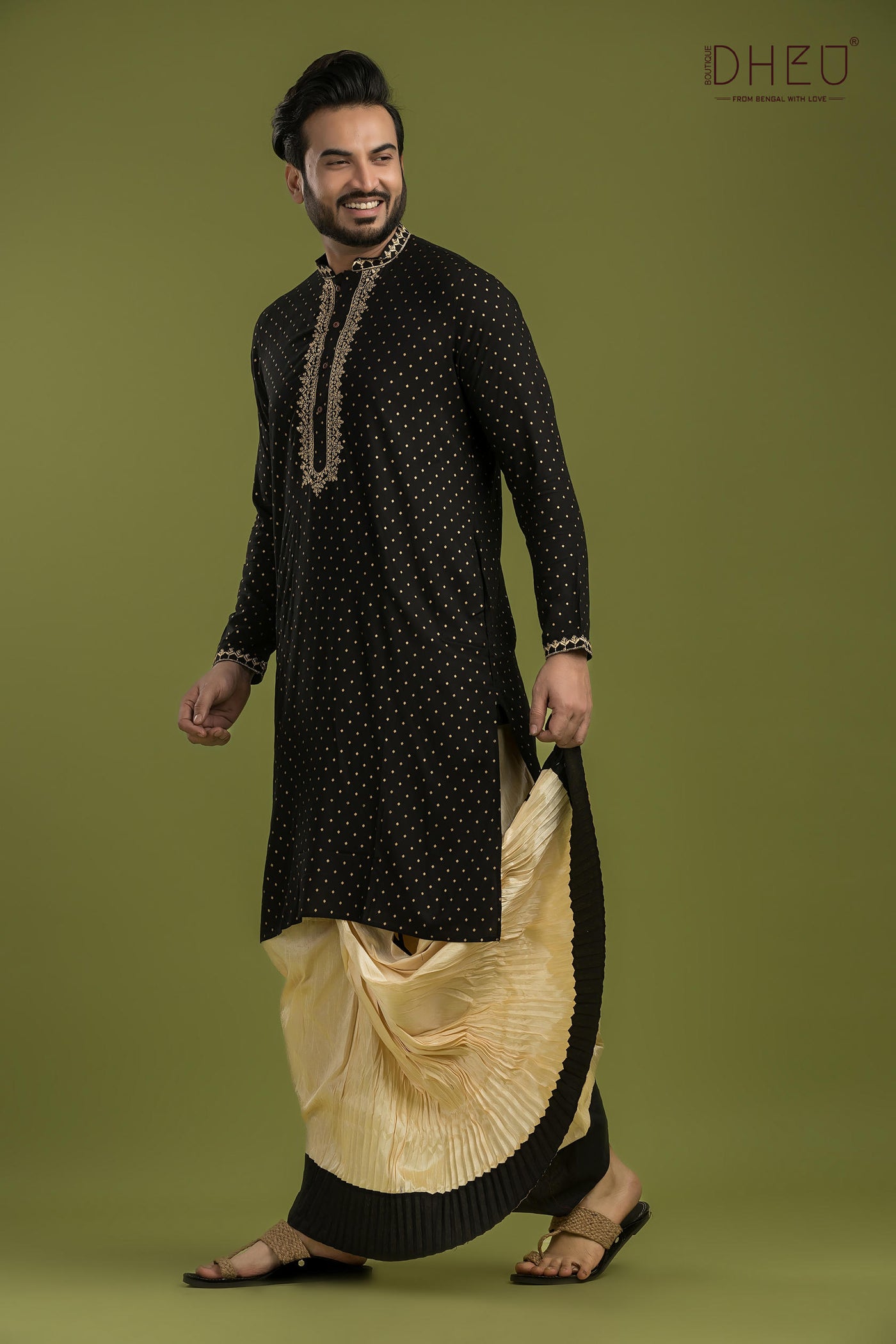 Exclusive Designer Kurta & Dhoti(Optional) Set