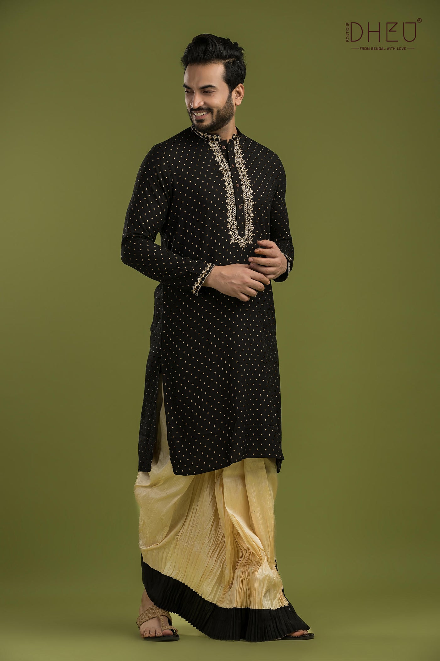 Exclusive Designer Kurta & Dhoti(Optional) Set