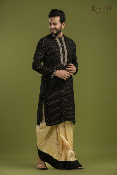 Exclusive Designer Kurta & Dhoti(Optional) Set