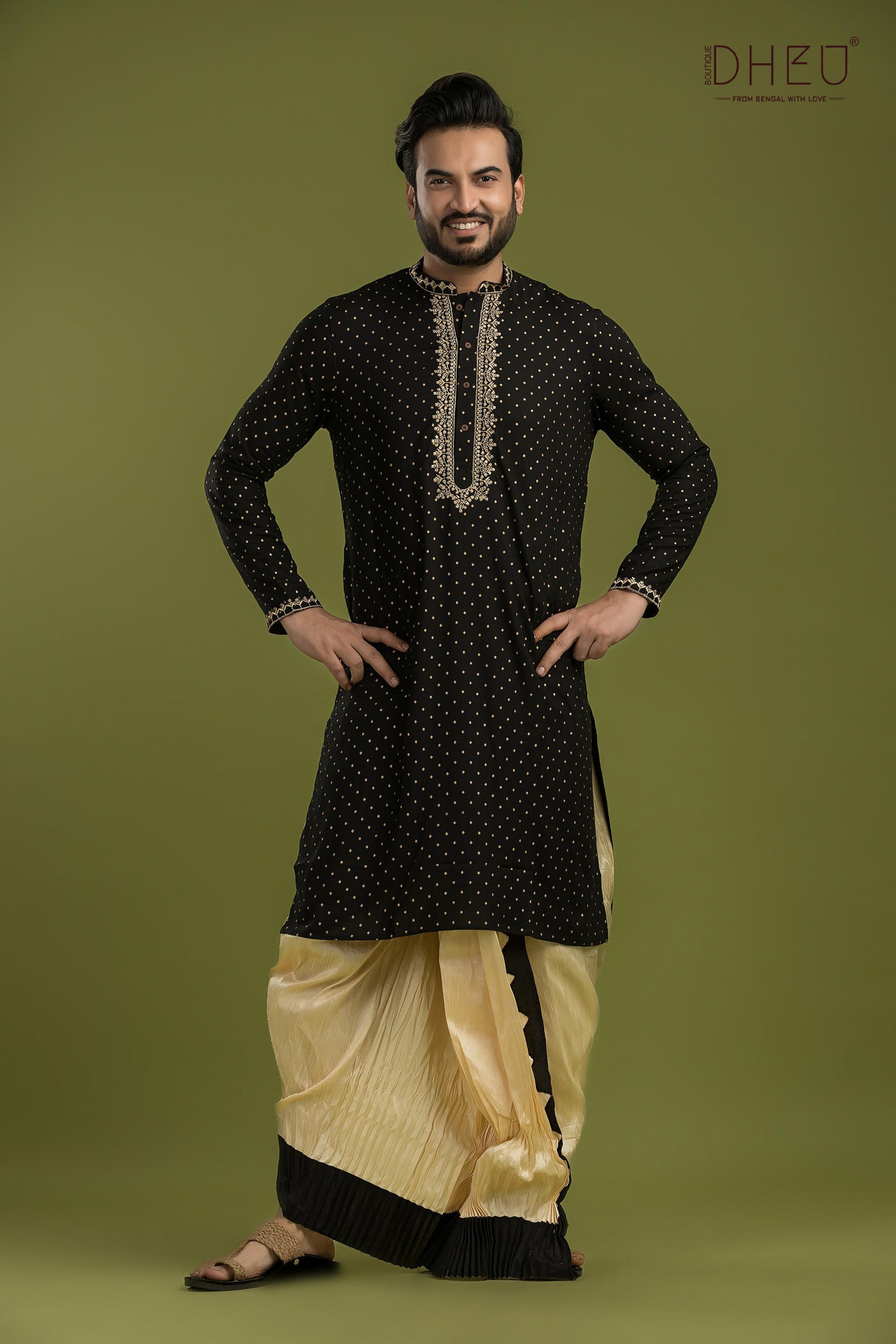 Exclusive Designer Kurta & Dhoti(Optional) Set