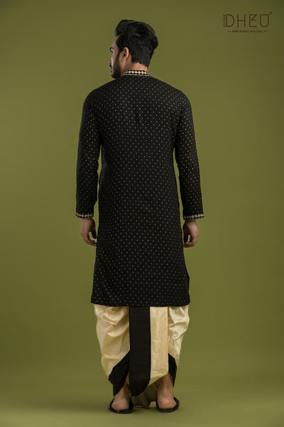 Exclusive Designer Kurta & Dhoti(Optional) Set