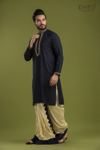 Exclusive Designer Kurta & Dhoti(Optional) Set