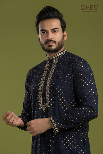 Exclusive Designer Kurta & Dhoti(Optional) Set