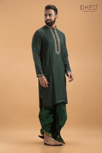 Exclusive Designer Kurta & Dhoti(Optional) Set