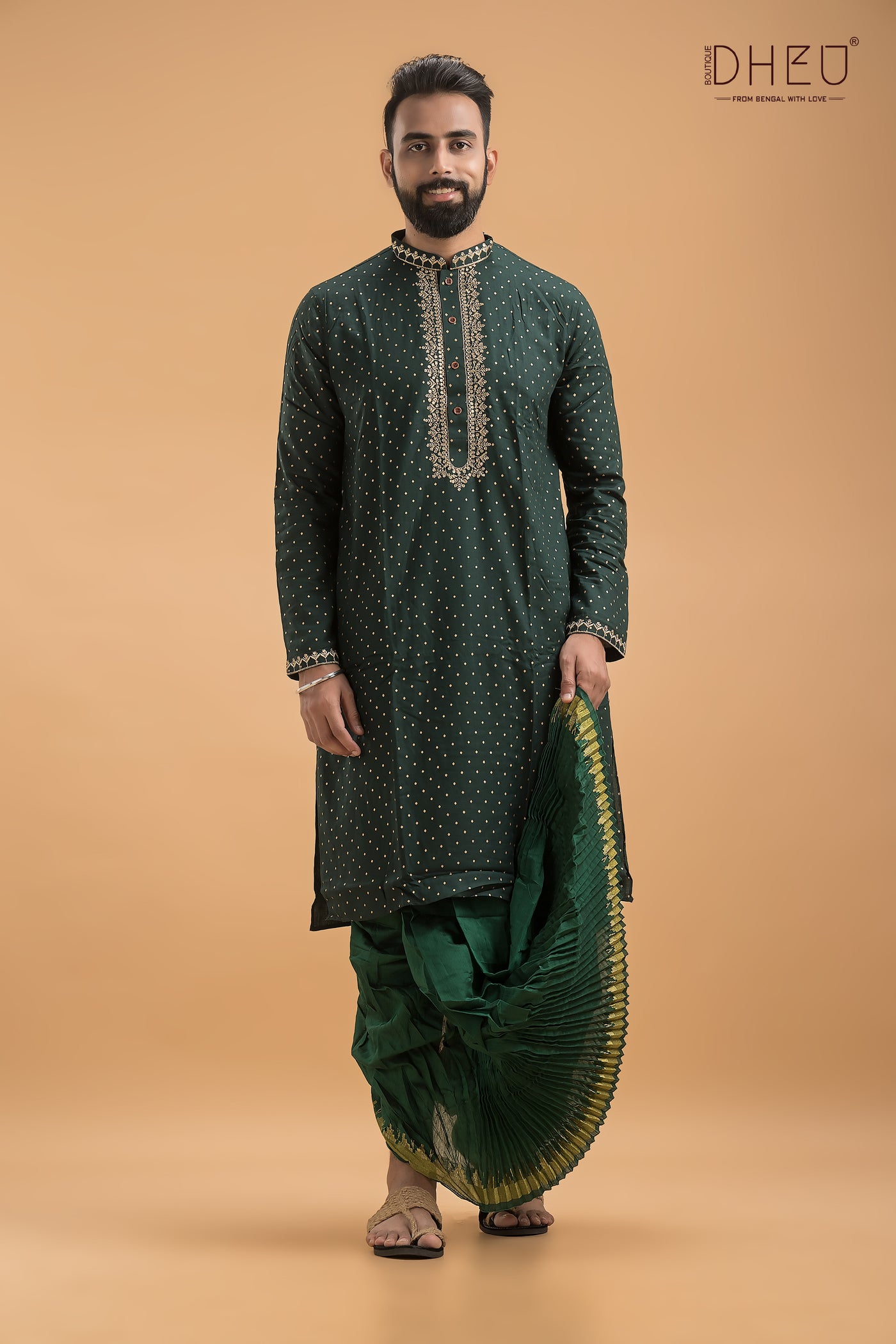 Exclusive Designer Kurta & Dhoti(Optional) Set