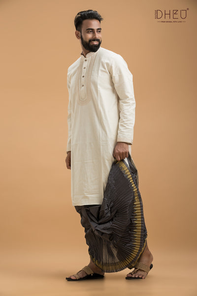 Exclusive Designer Kurta & Dhoti(Optional) Set