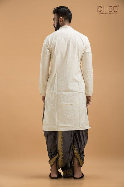 Exclusive Designer Kurta & Dhoti(Optional) Set