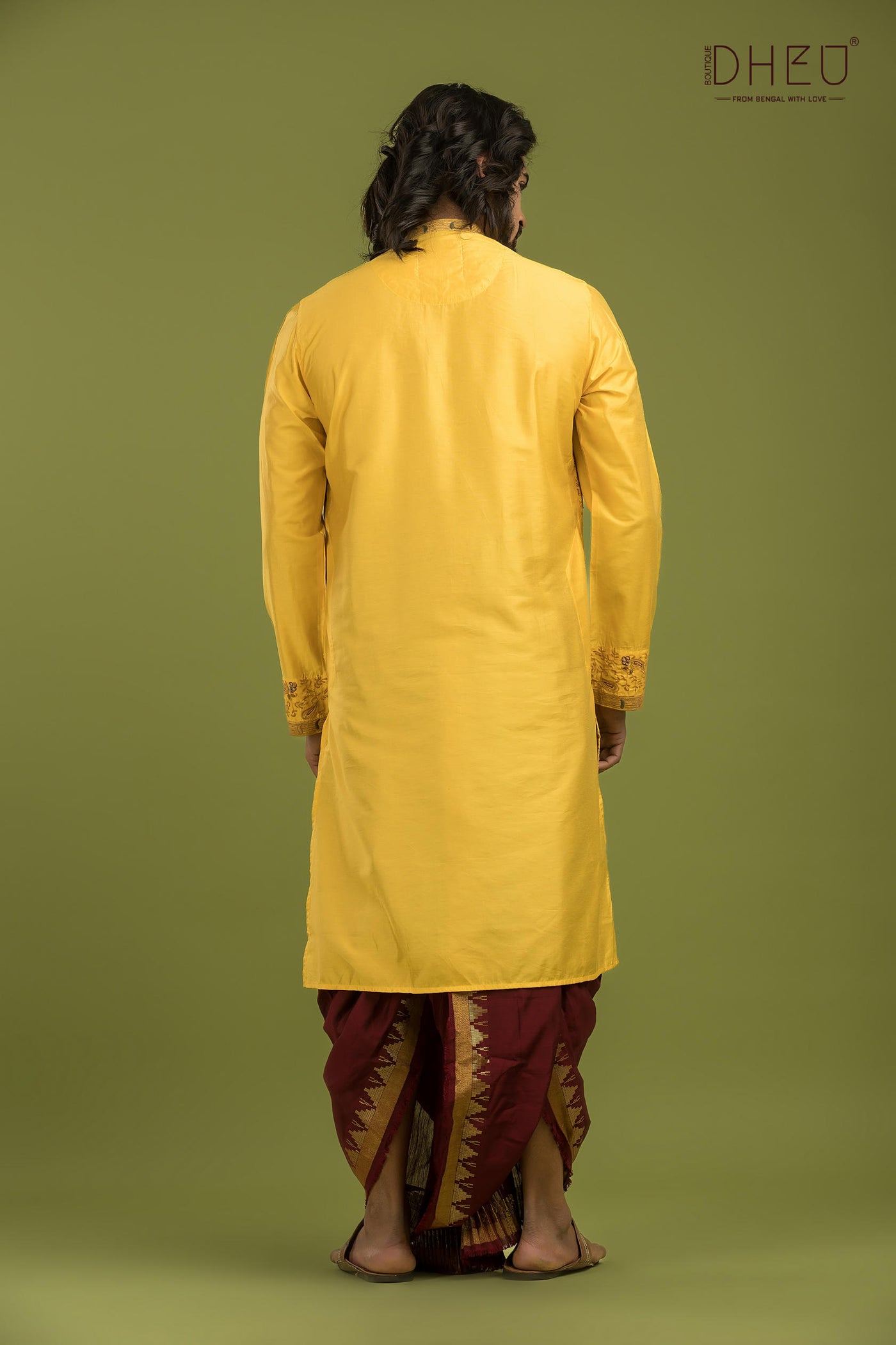 Exclusive Katan Silk Kurta & Dhoti(Optional) Set