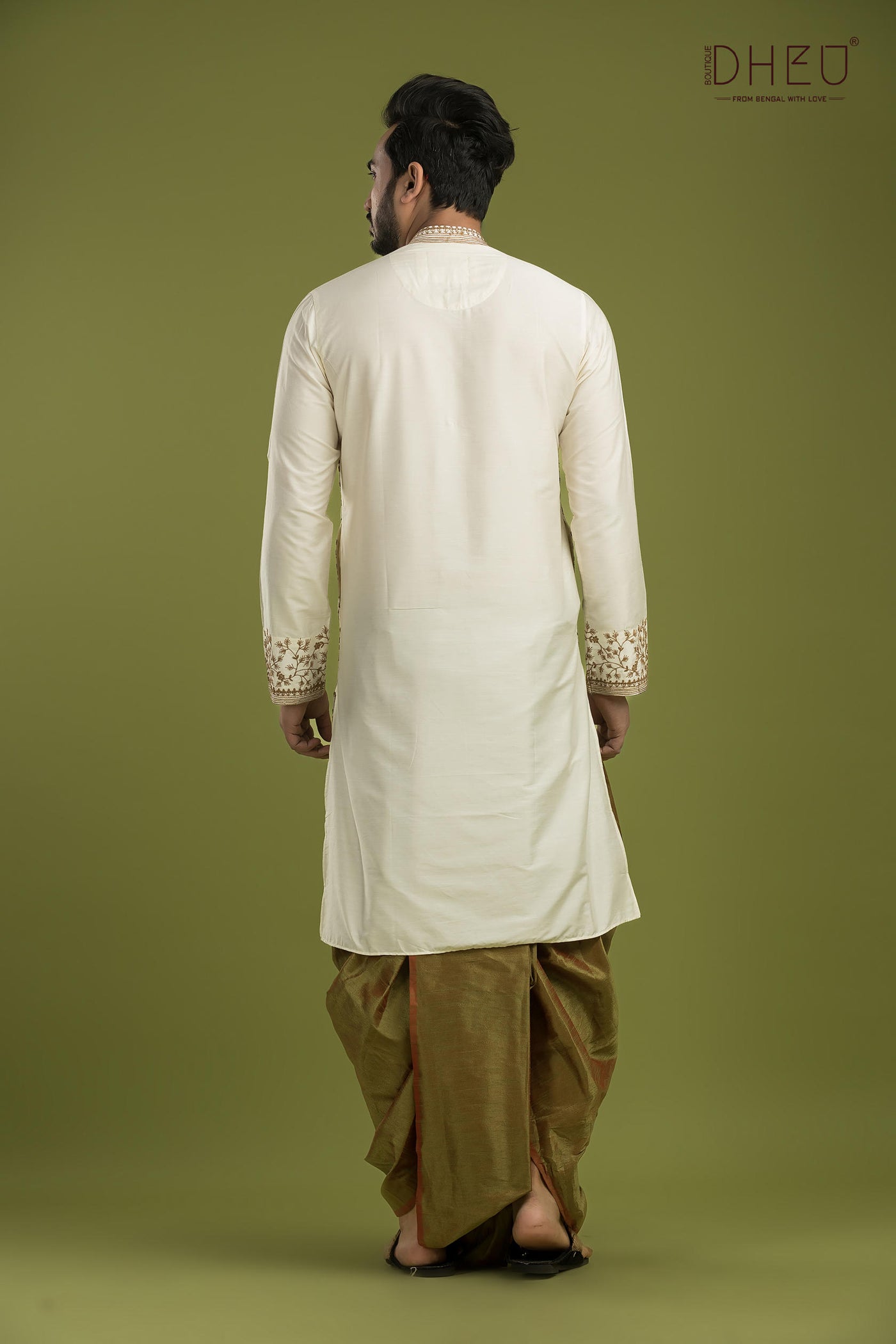 Exclusive Katan Silk Kurta & Dhoti(Optional) Set