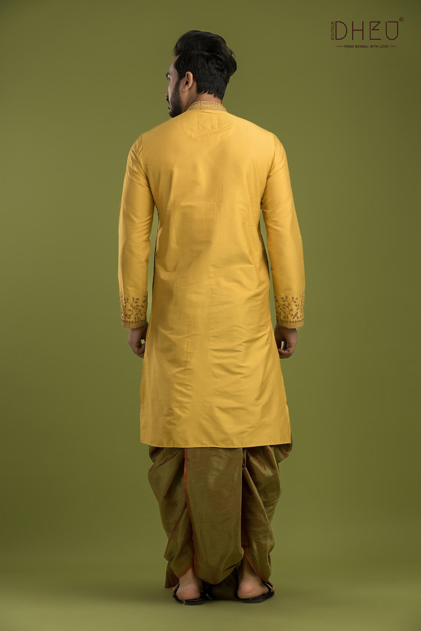 Exclusive Katan Silk Kurta & Dhoti(Optional) Set