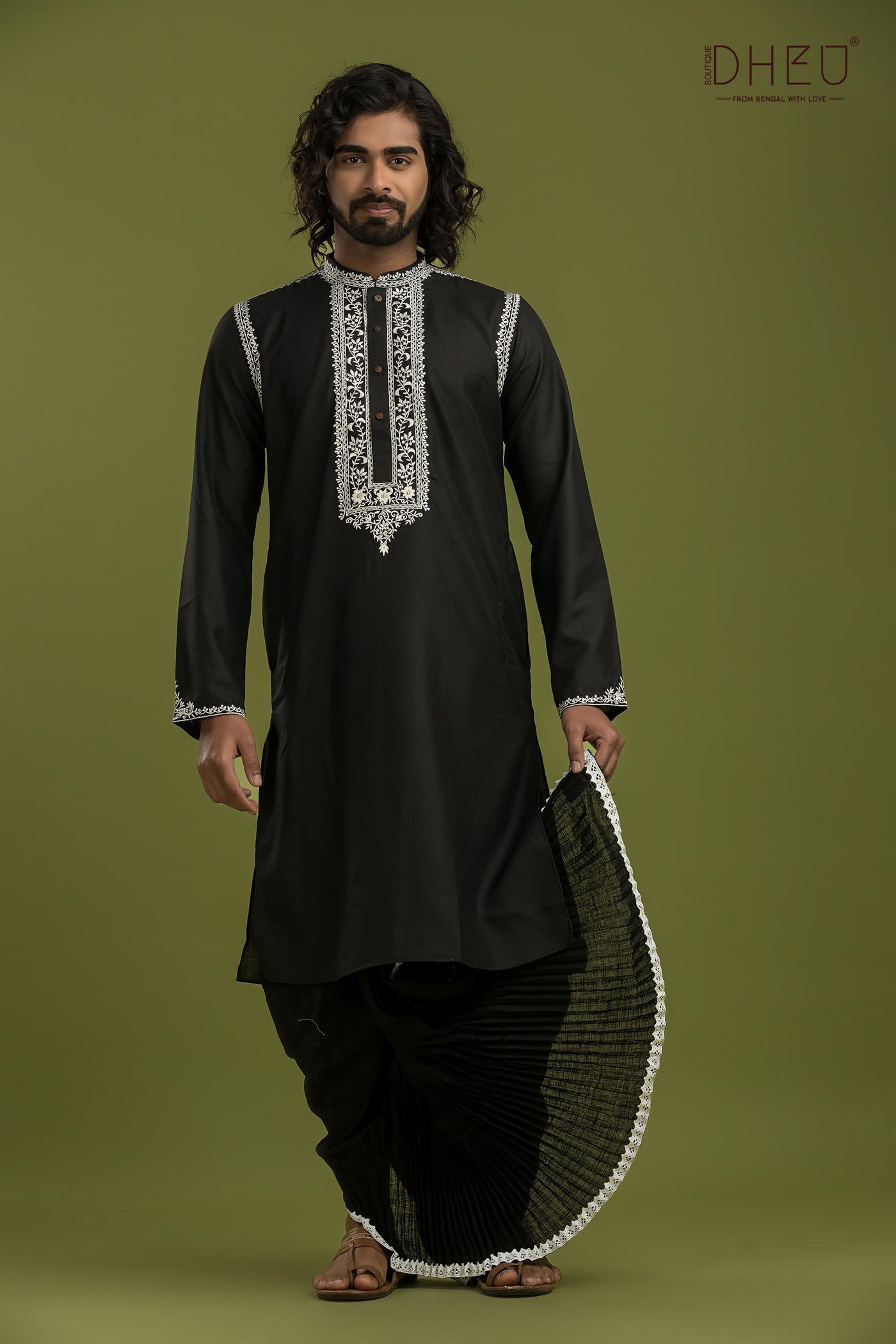 Exclusive Designer Kurta & Dhoti(Optional) Set